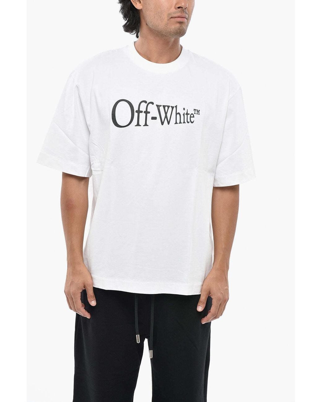 Off-White c/o Virgil Abloh White Crew Neck T-Shirt With Contrast Print for men