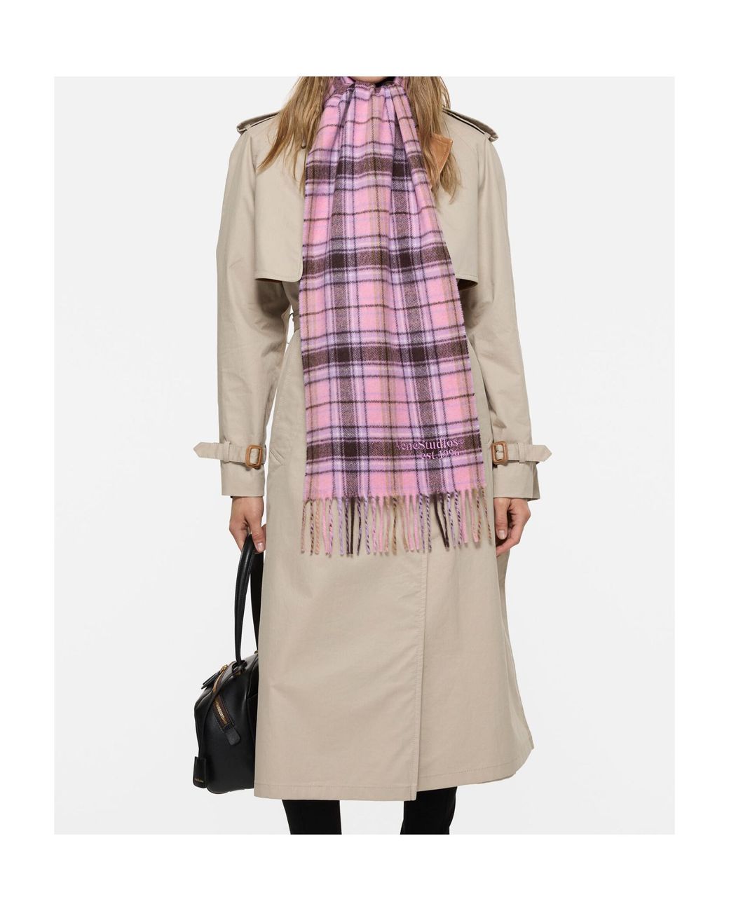 Acne Pink Cashmere Scarf for men