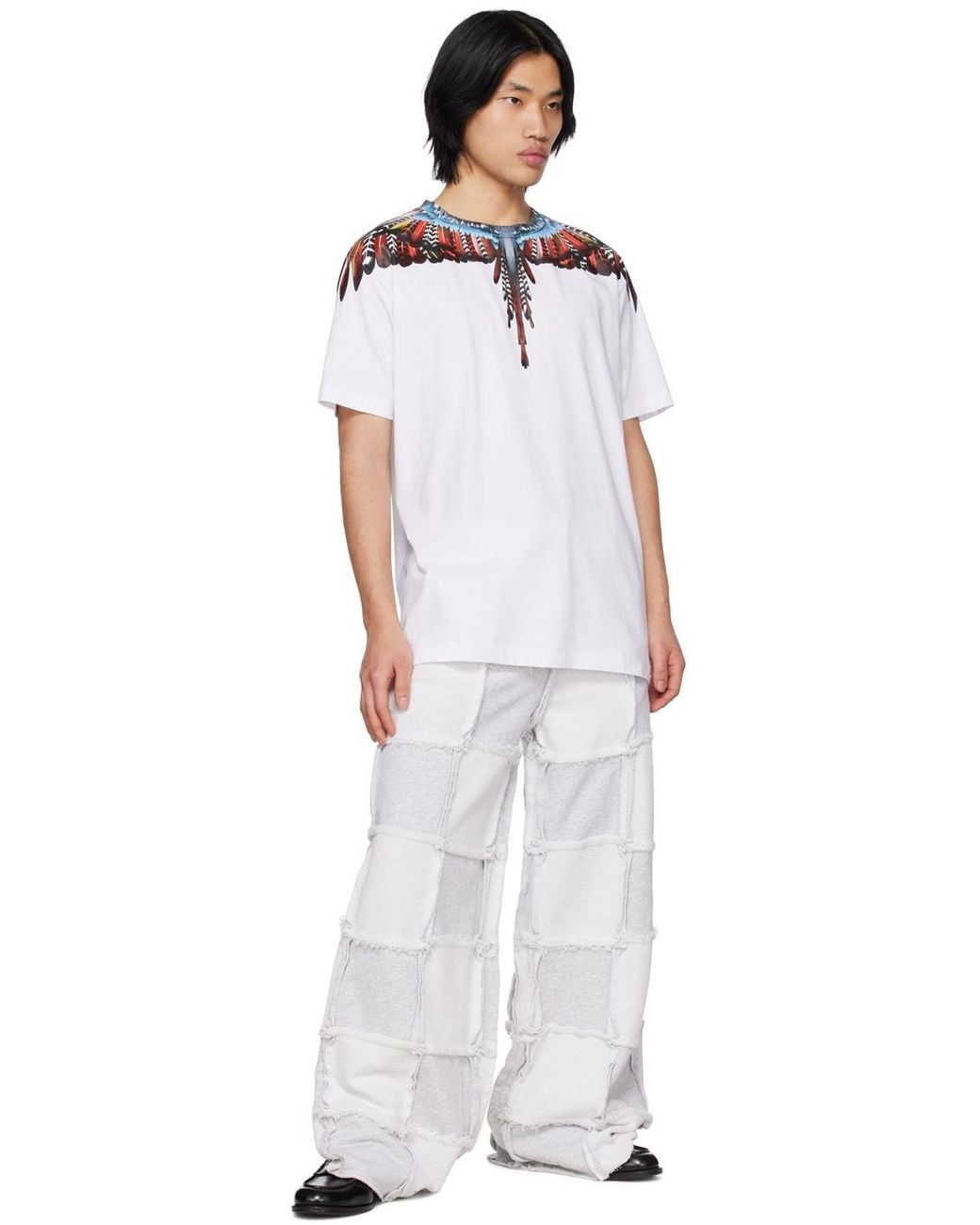 Marcelo Burlon White County Of Milan Wings Printed T-Shirt for men