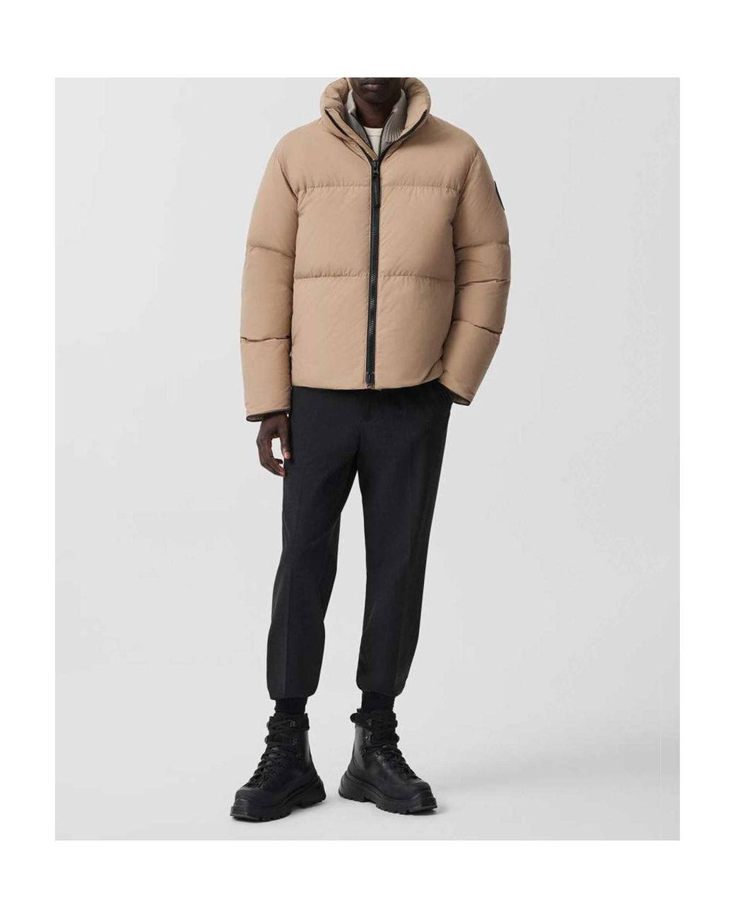 Canada Goose Brown Logo-Patch Puffer Jacket for men
