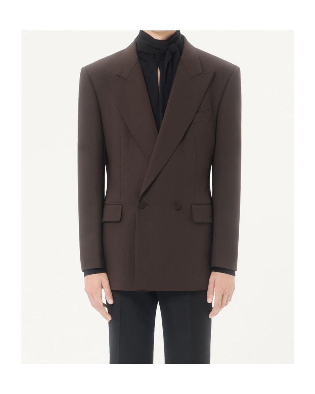 Valentino Brown Double-Breasted Jacket for men