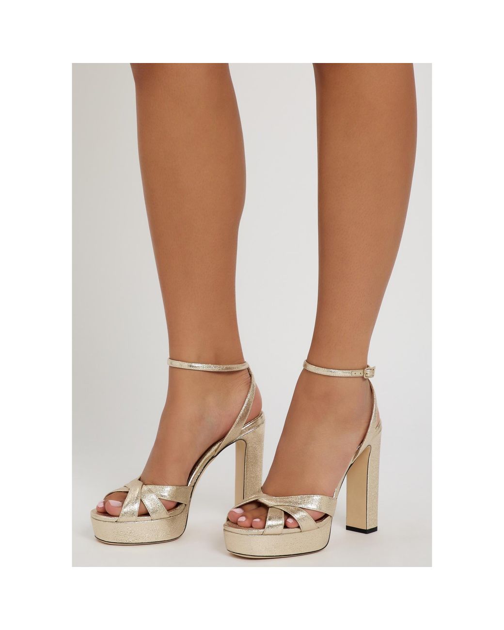 Jimmy Choo White Heeled Sandals