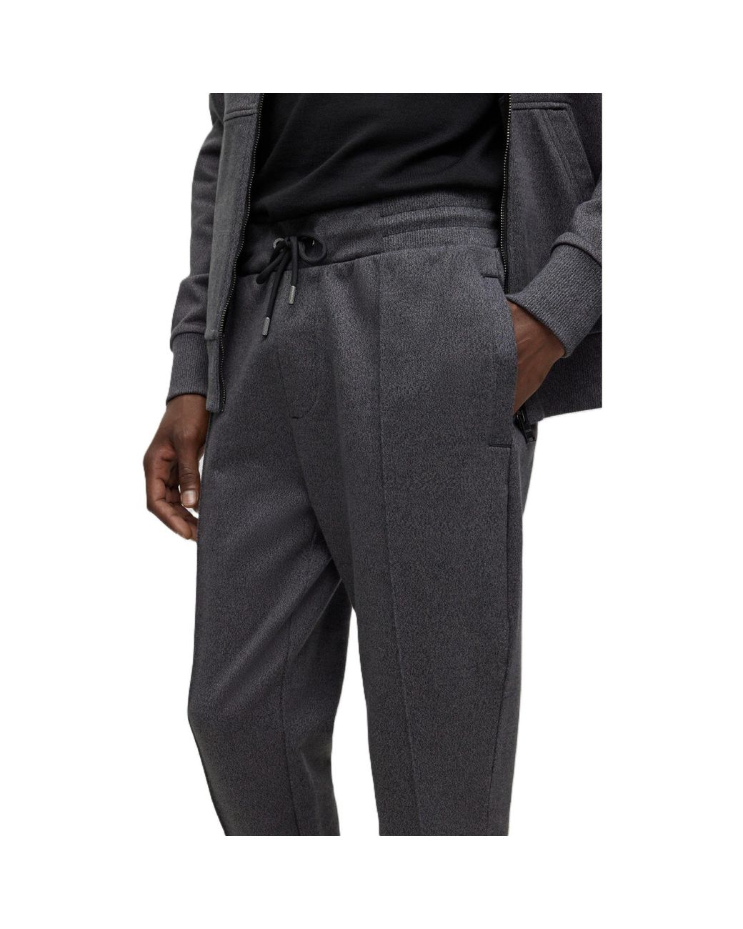 Boss Black Marled Tapered Joggers for men