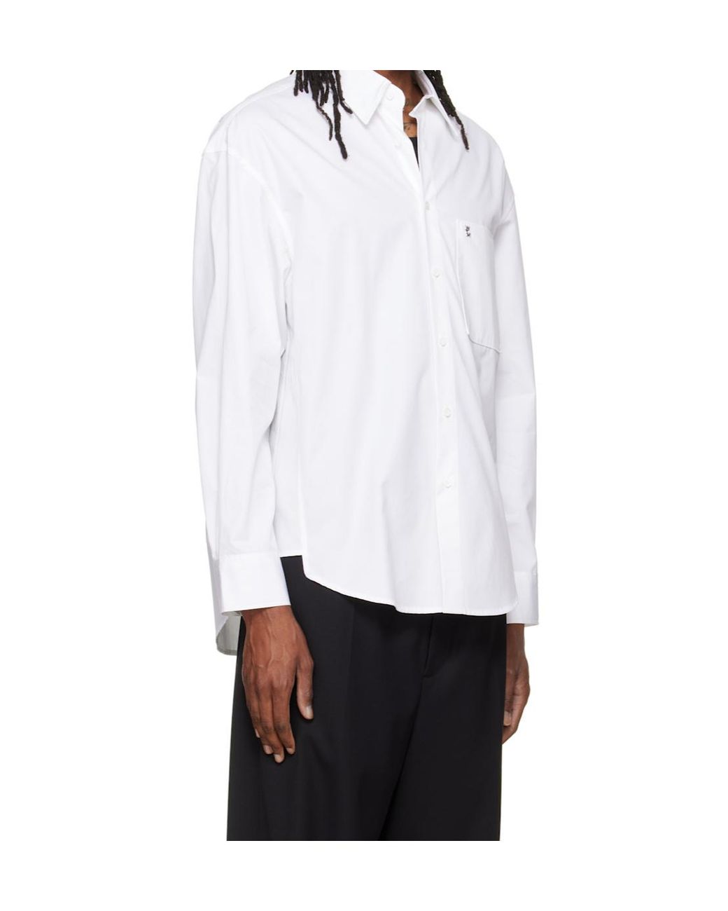 Wooyoungmi White Button-Up Knit Top for men