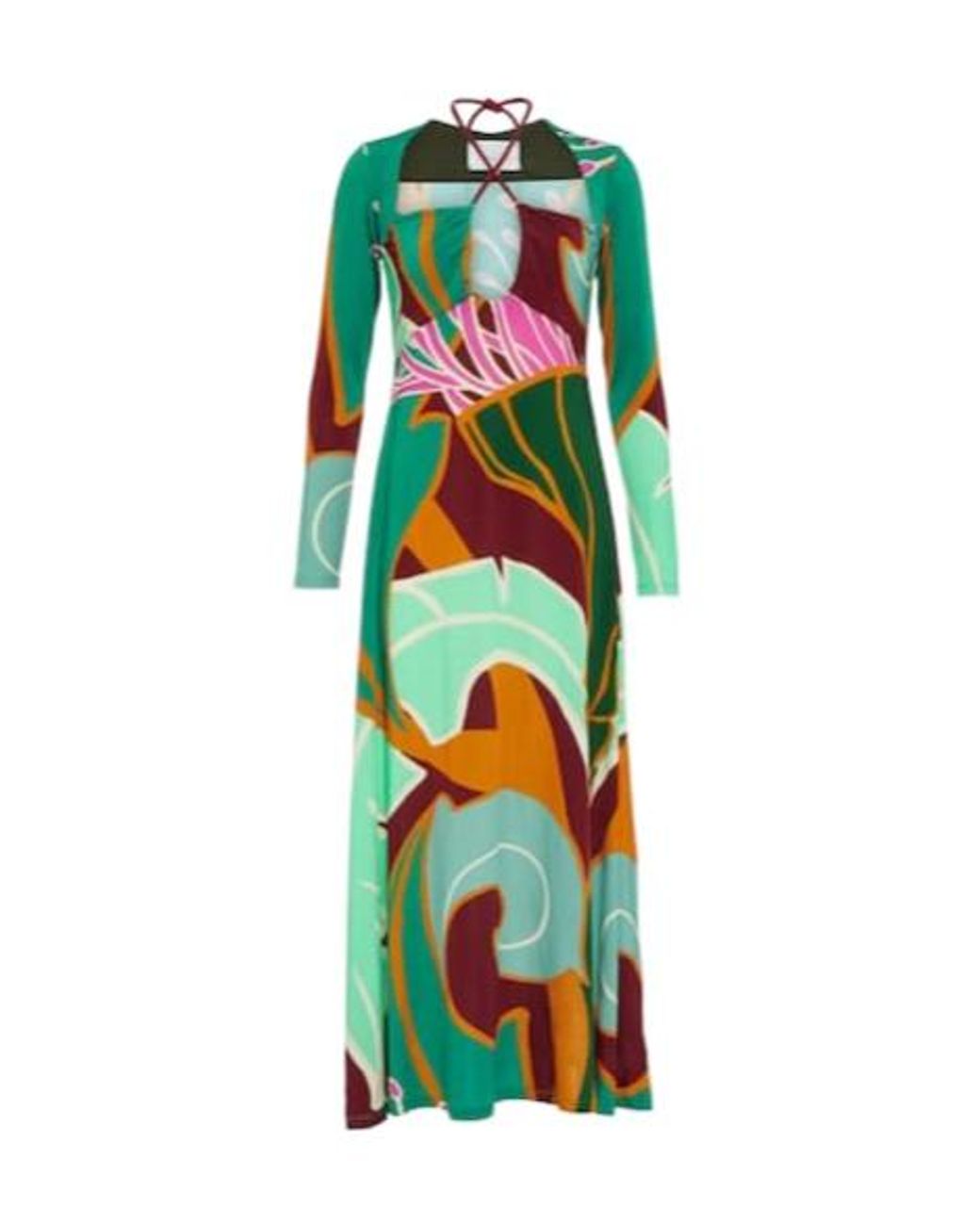 Johanna Ortiz White Printed Maxi Dress