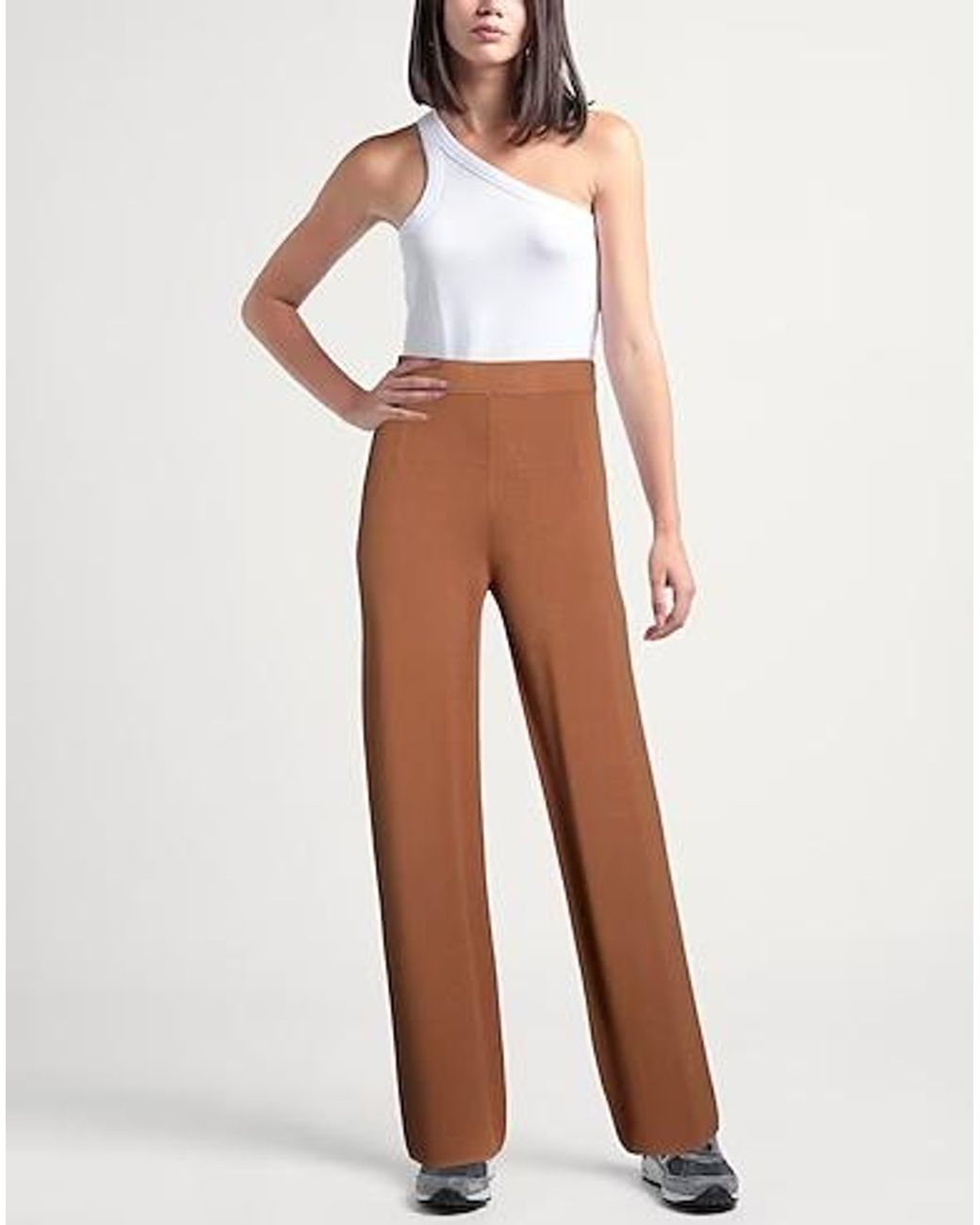 Max Mara Brown Loose Knit Pants
