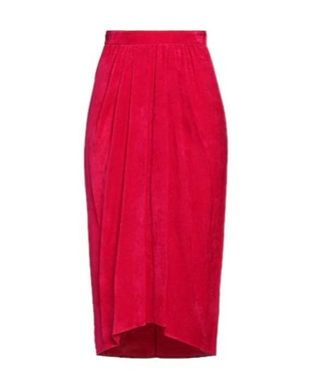 Isabel Marant Red Pleated Midi Skirt