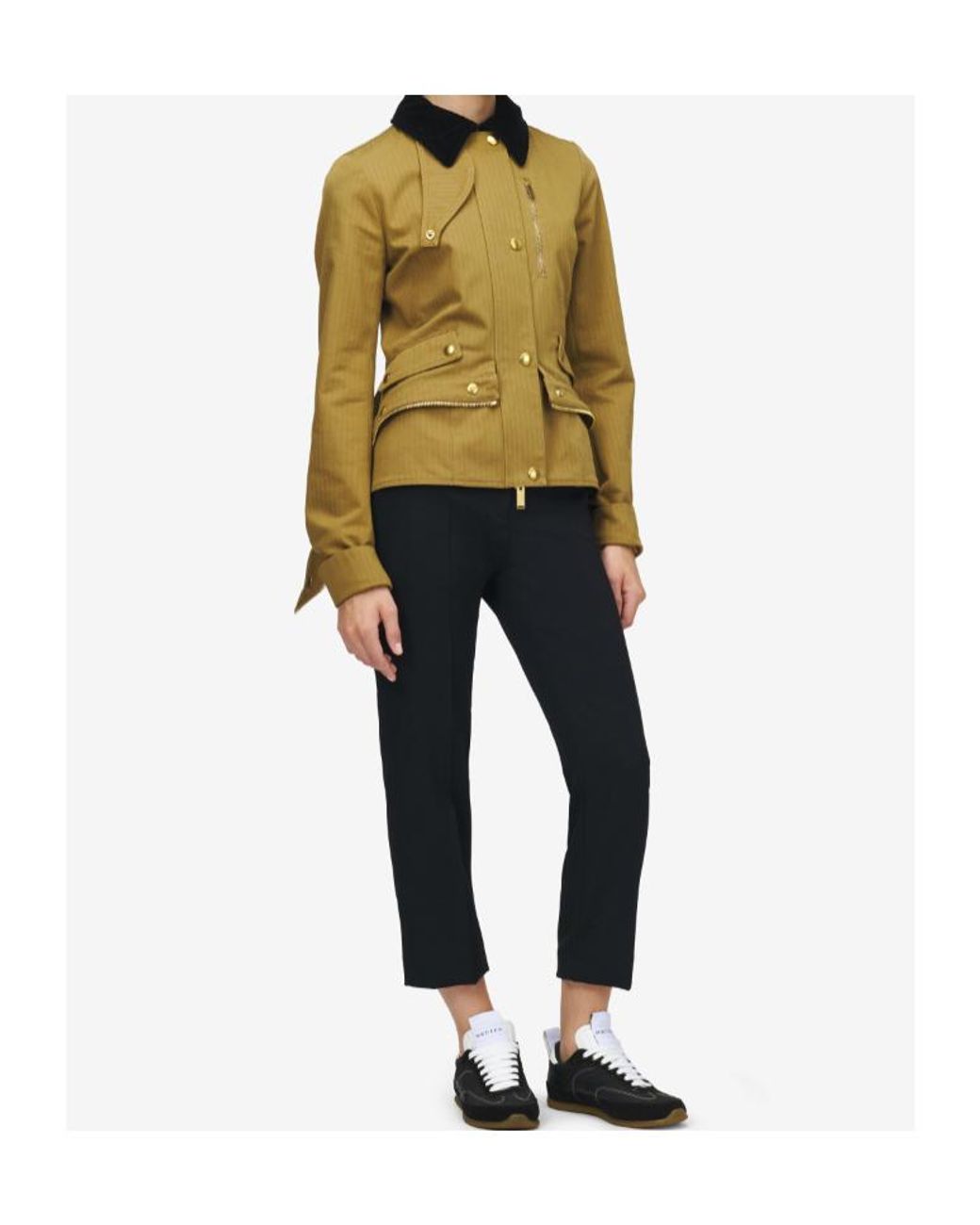 McQueen Yellow Herringbone Kickback Jacket