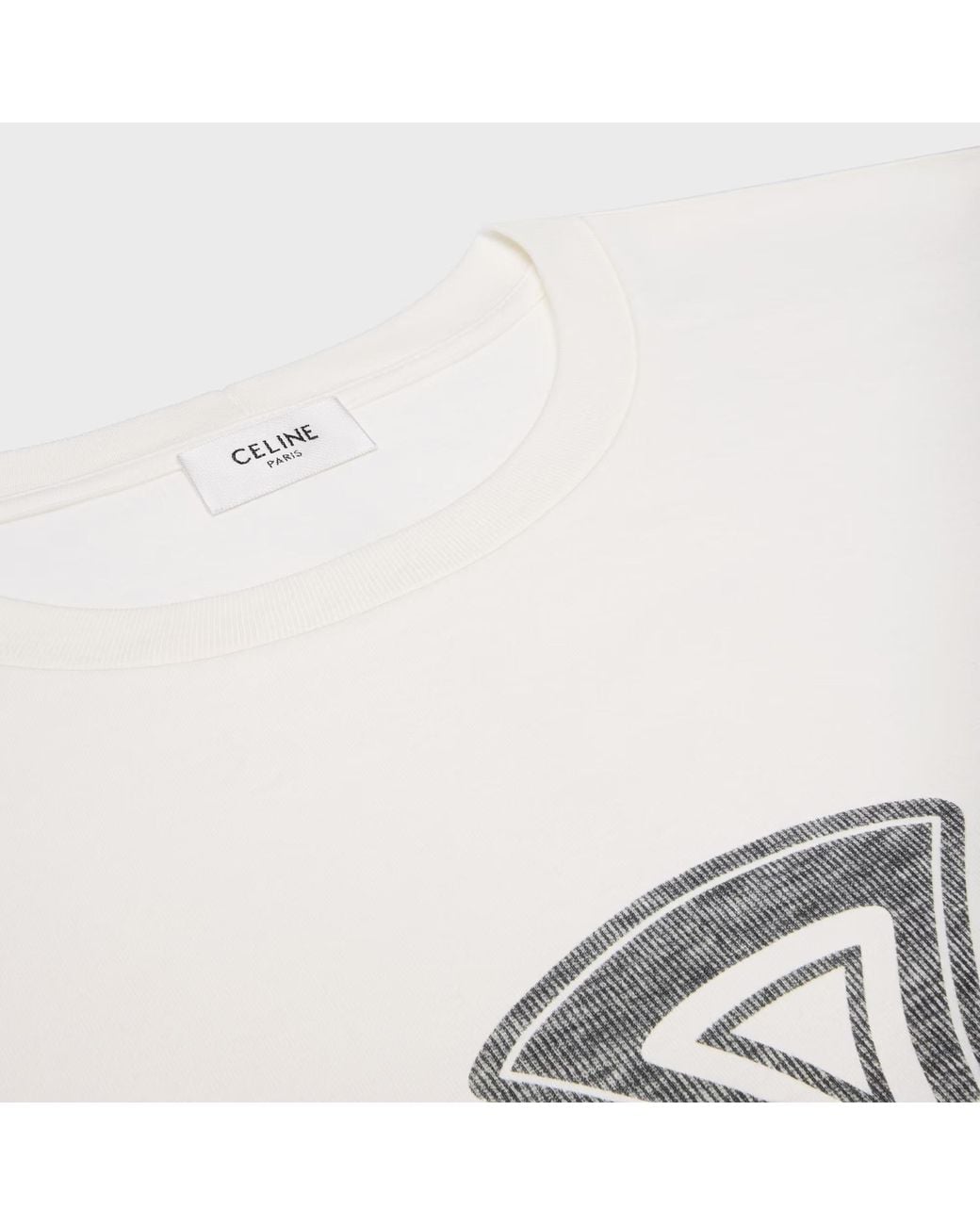 Céline White Loose T-Shirt for men