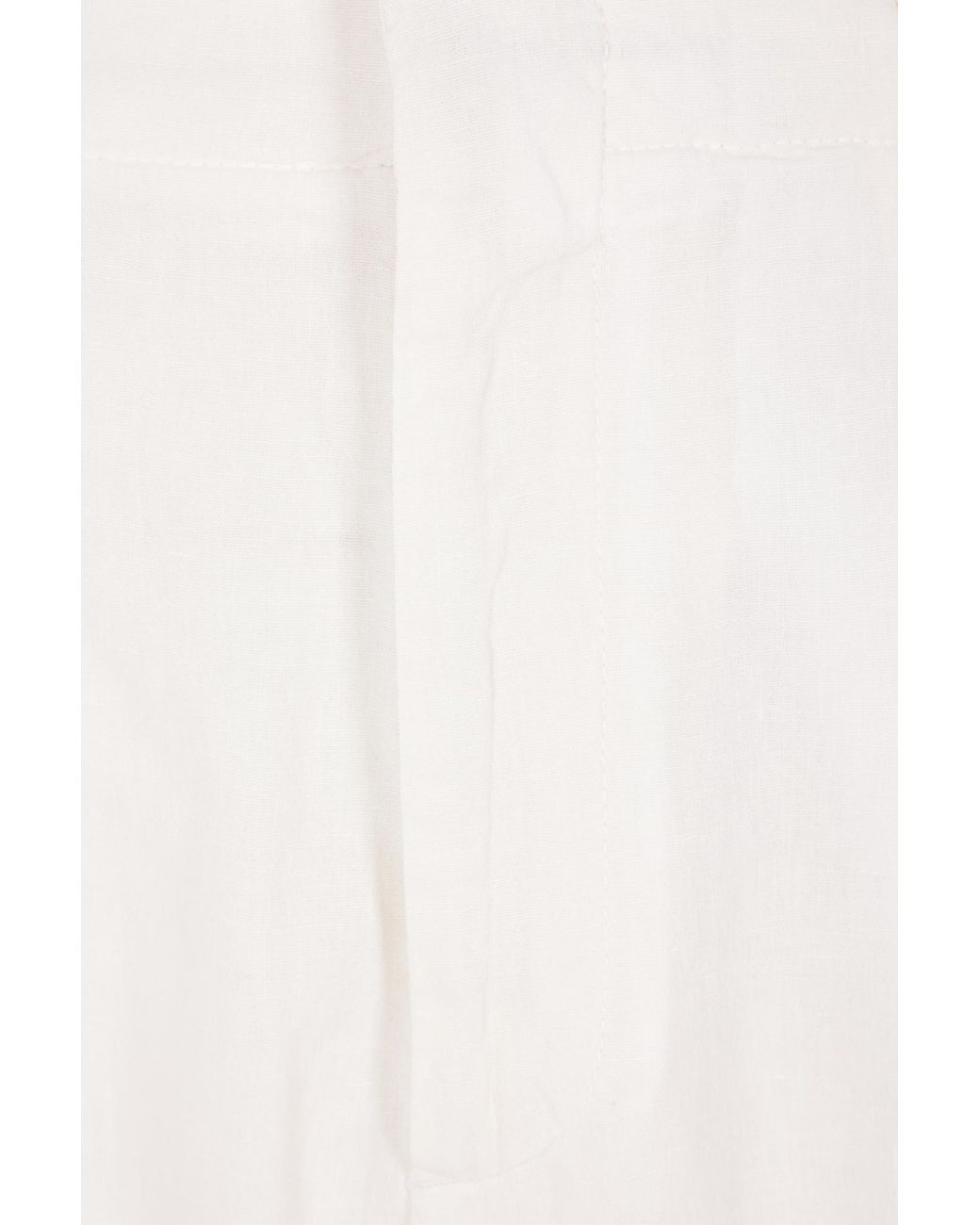 Brunello Cucinelli White Pleated Pants for men