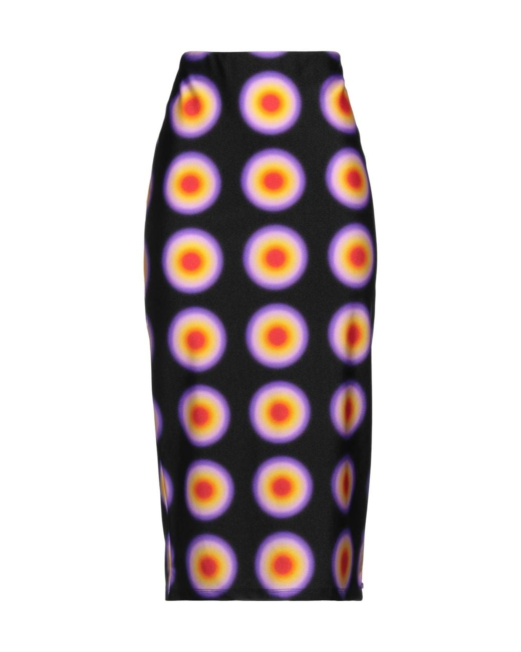 Sportmax Black Multi-Color Stretch Skirt