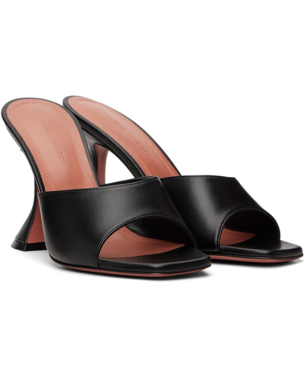 AMINA MUADDI Black Lupita 95 High-Heeled Sandals