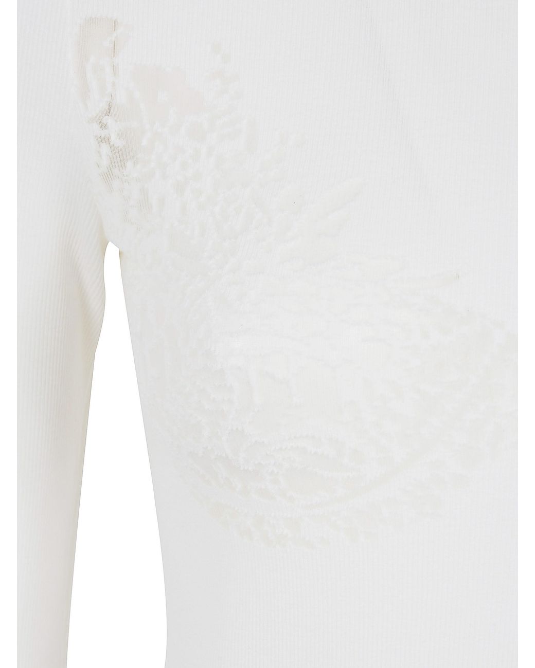 DIESEL White X Tinder Pr-T-Mokki-Ls-R Knitted Top