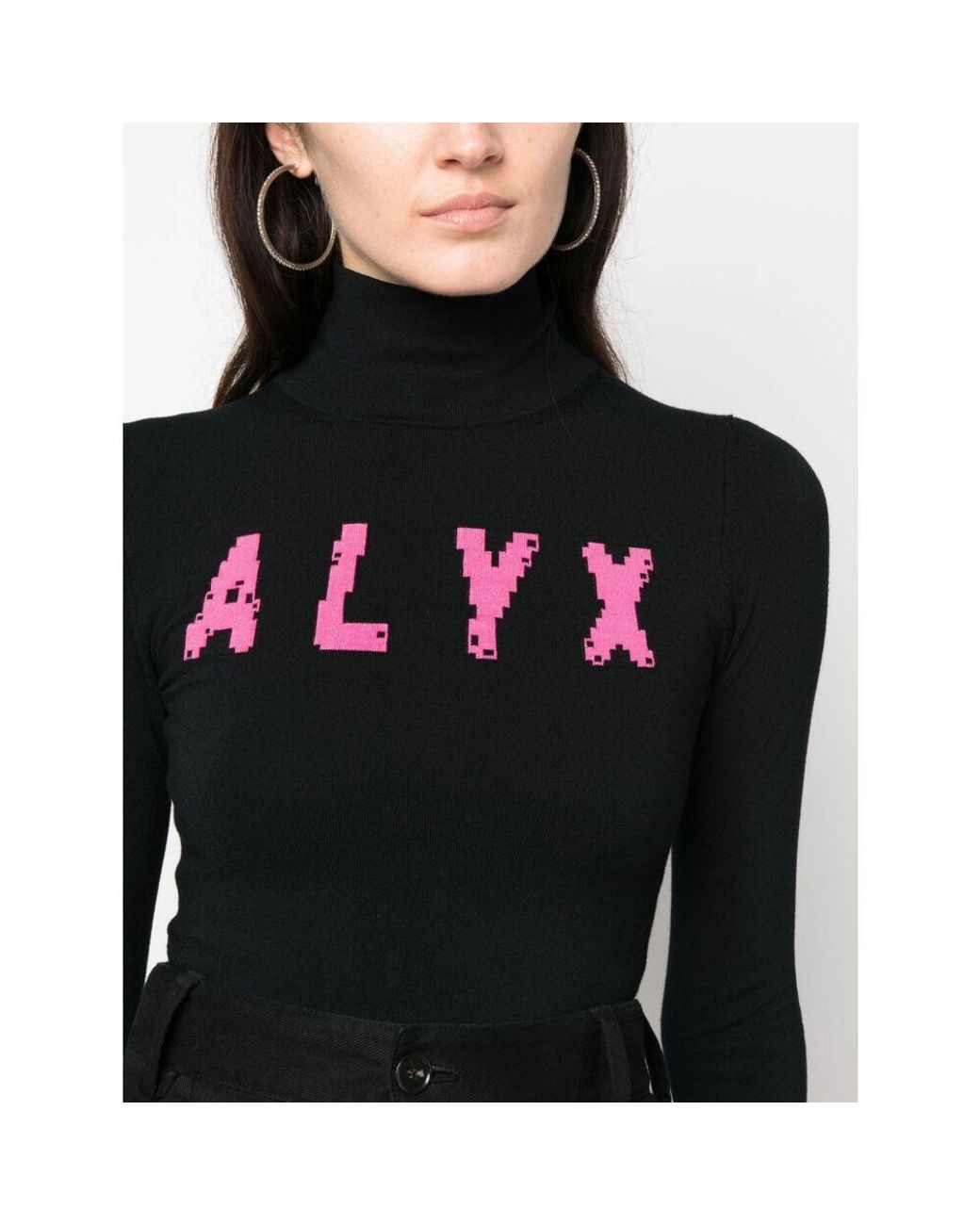 1017 ALYX 9SM Black 1017 9Sm Logo Intarsia Turtleneck Jumper