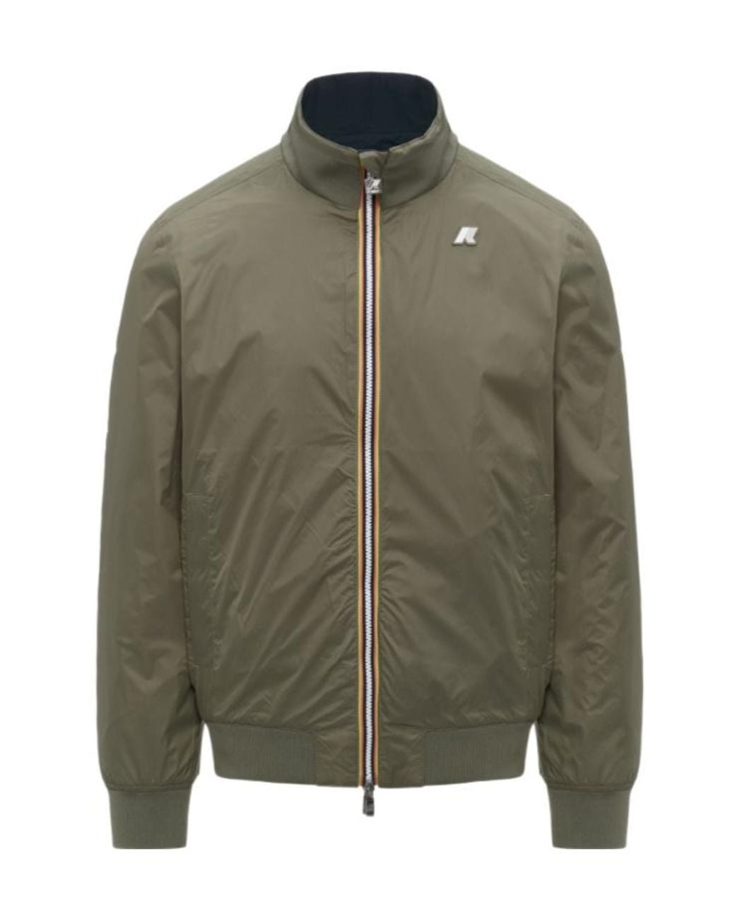 K-Way Blue Reversible Zip-Up Jacket for men