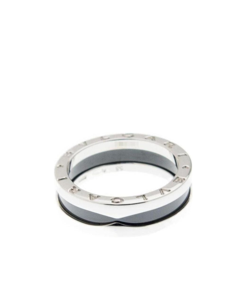 BVLGARI White Logo Ring