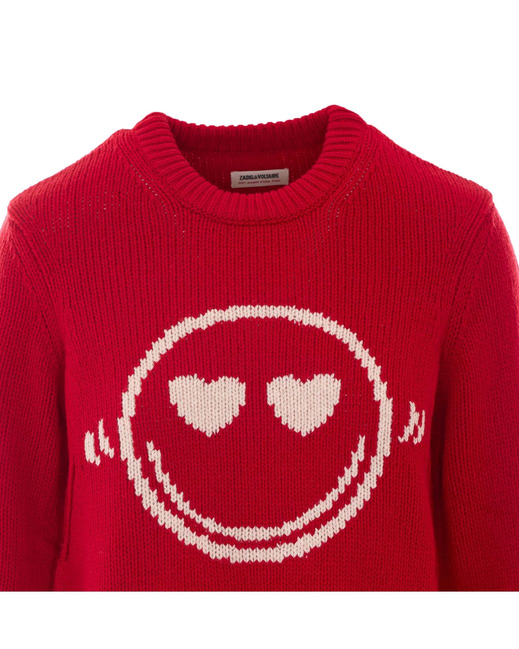 Zadig & Voltaire Red Crew-Neck Long-Sleeve Sweater