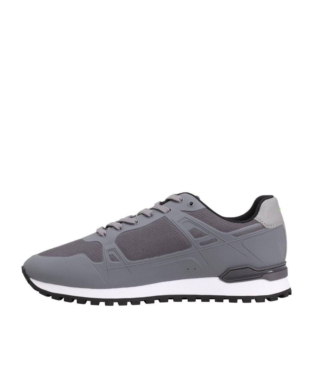 Boss Gray Laceup Lowtop Commuter Shoes for men