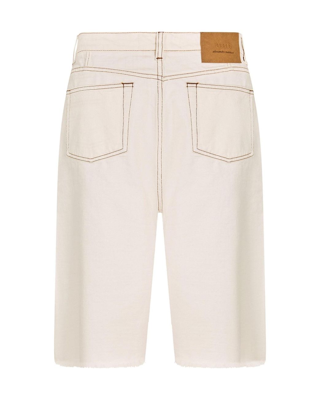AMI Natural Denim Shorts for men