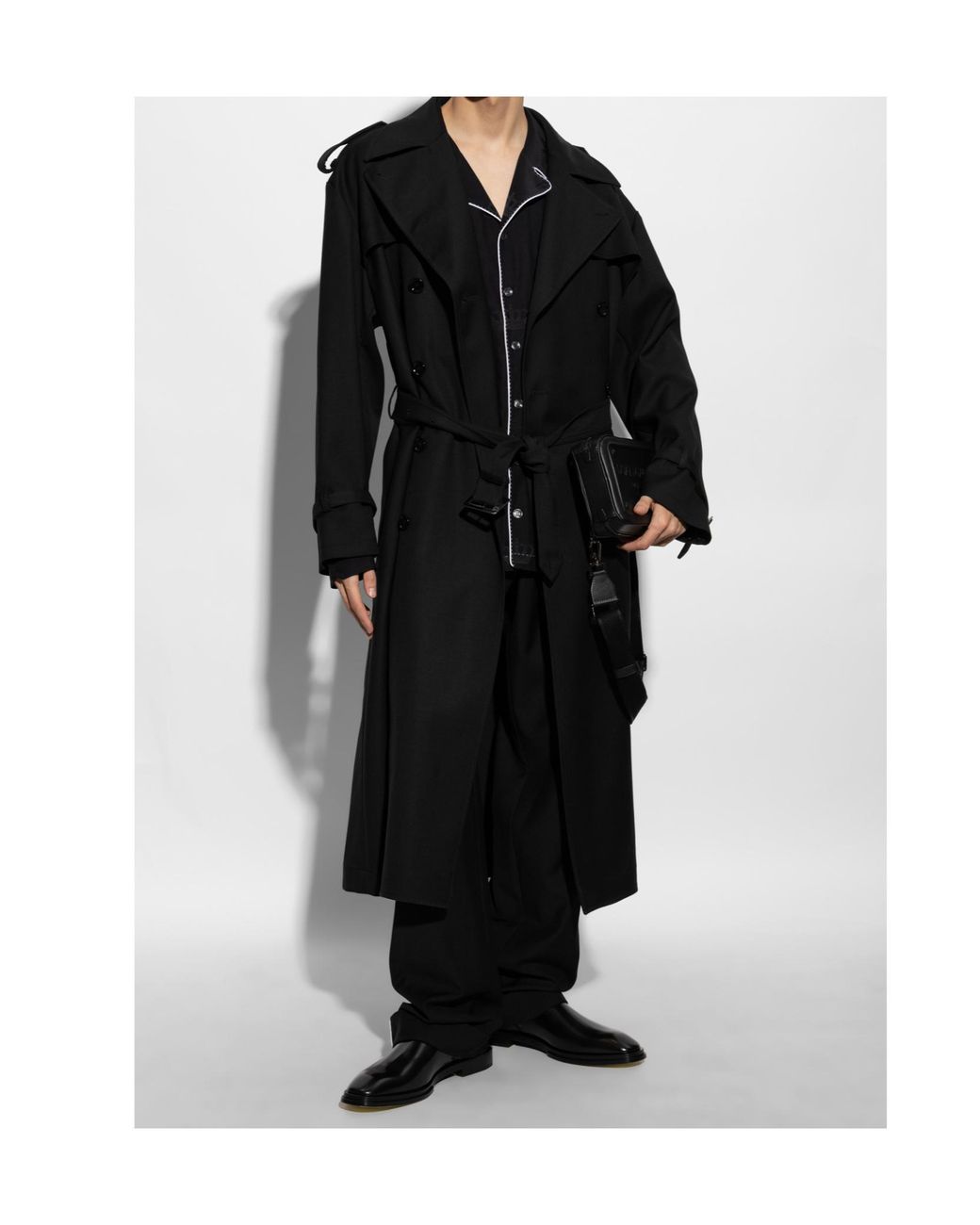 Dolce & Gabbana Black Contrast-Stitch Long-Sleeved Pajamas Top for men