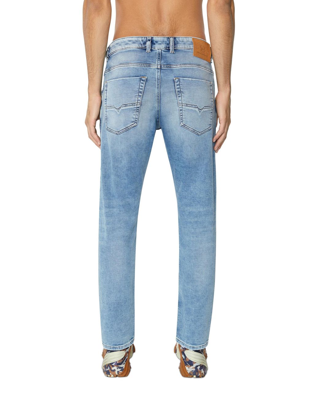 DIESEL Blue Tapered Drawstring Waist Jeans for men