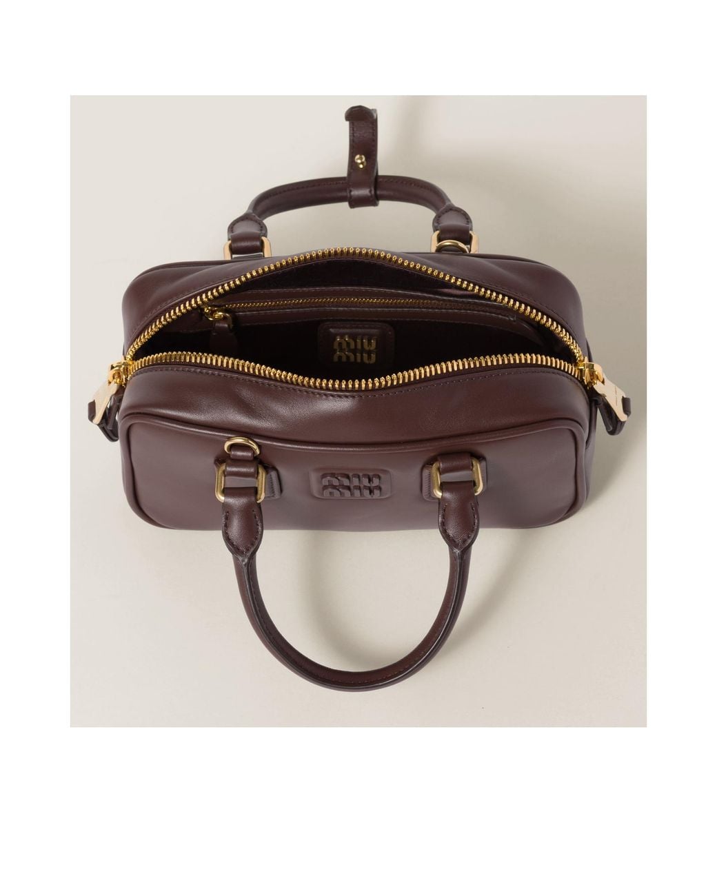 Miu Miu Brown Arcadie Leather Bag