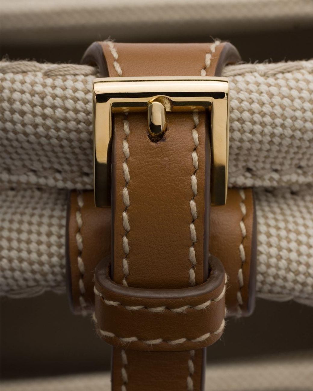 Prada Natural Jardinière Small Cotton Canvas Bag