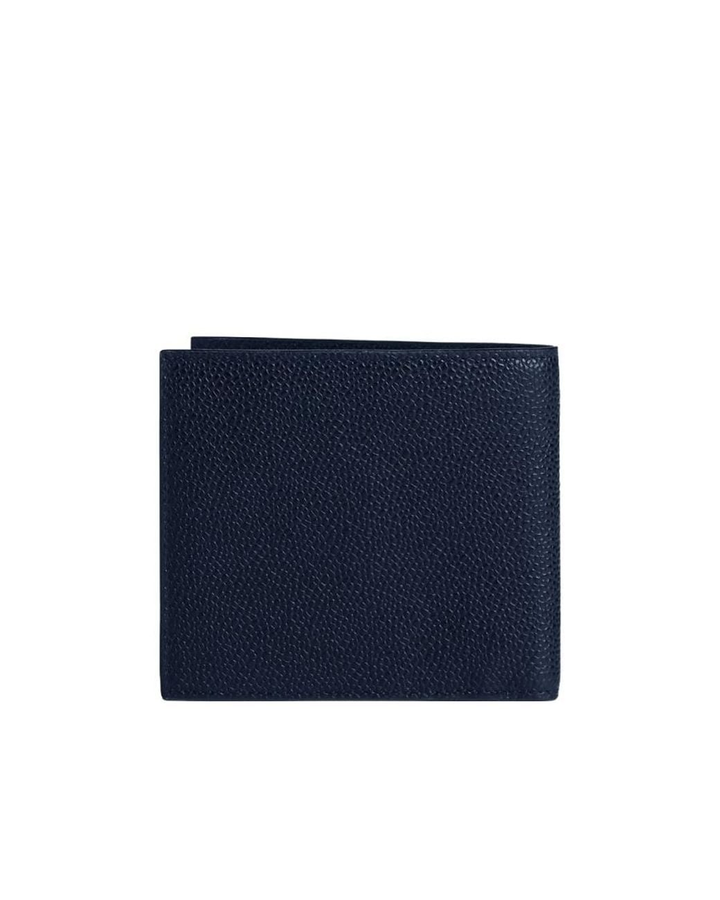 Thom Browne Blue Pebble Textured Bifold Wallet for men