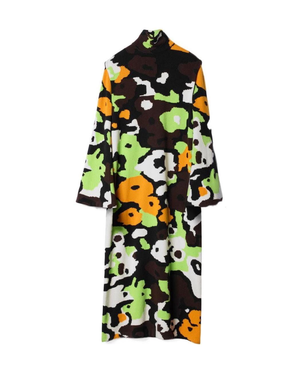 Céline White Cashmere Wallpaper Dress