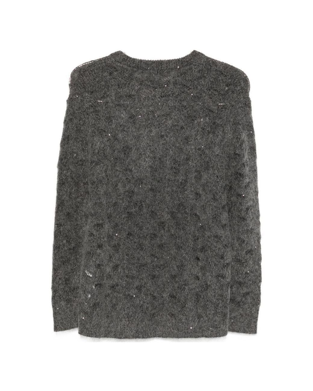Seventy Gray Embellished Long Sleeved Jumper