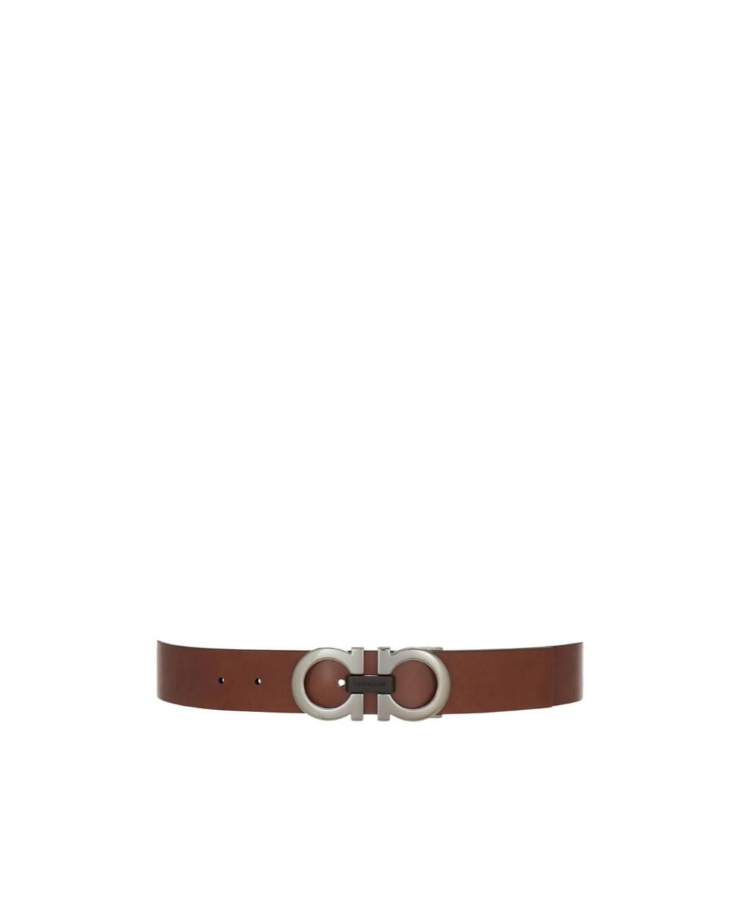 Ferragamo White Reversible And Adjustable Gancini Belt for men