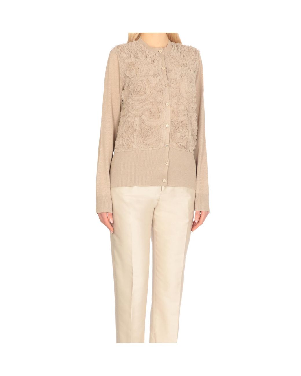 Fabiana Filippi Multicolor Tulle Detailed Cardigan