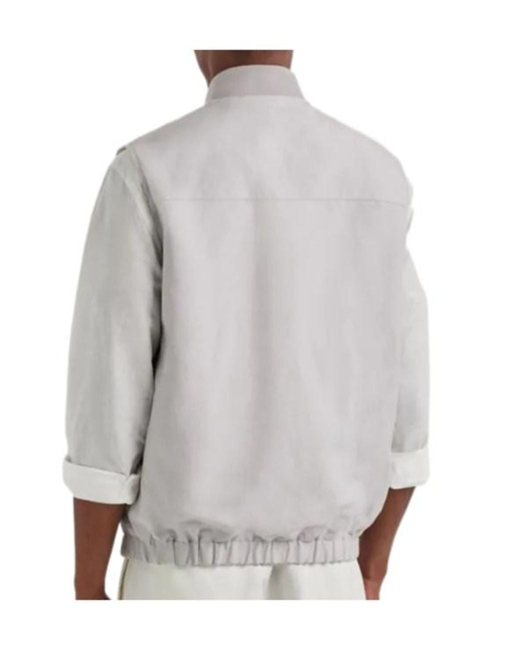 Canali Gray Sleeveless Mandarin-Collar Jacket for men