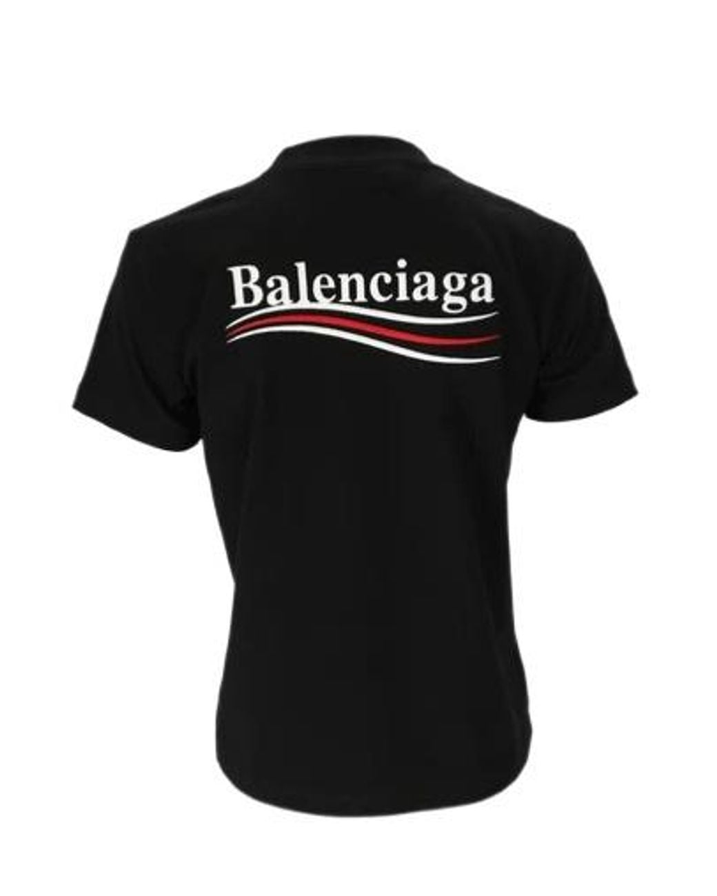 Balenciaga Black Political Campaign Logo T-Shirt