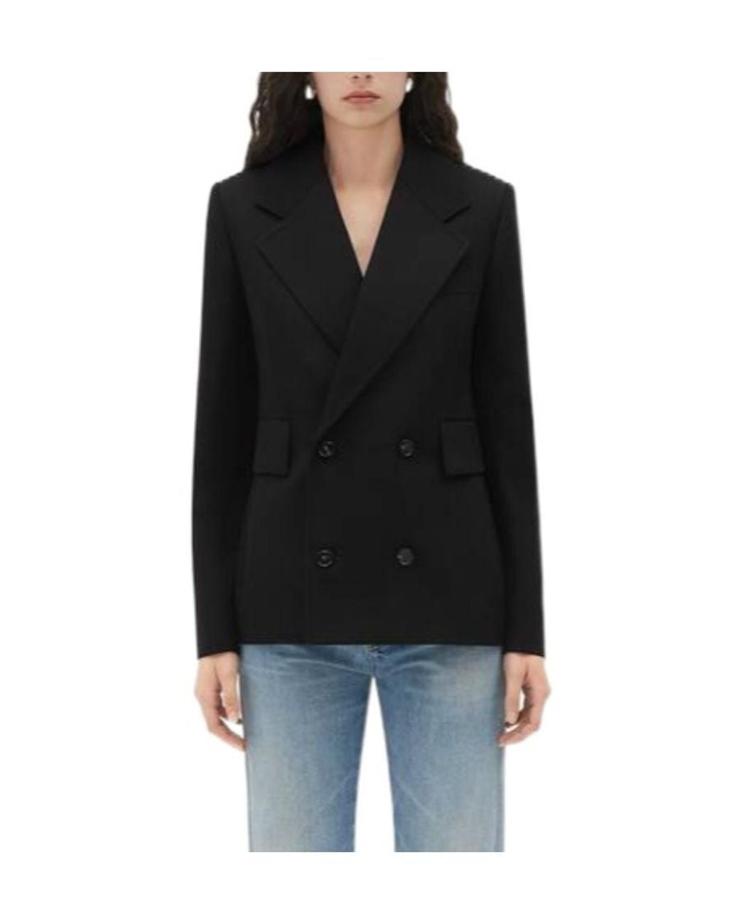 Bottega Veneta Black Grain De Poudre Knit Jacket