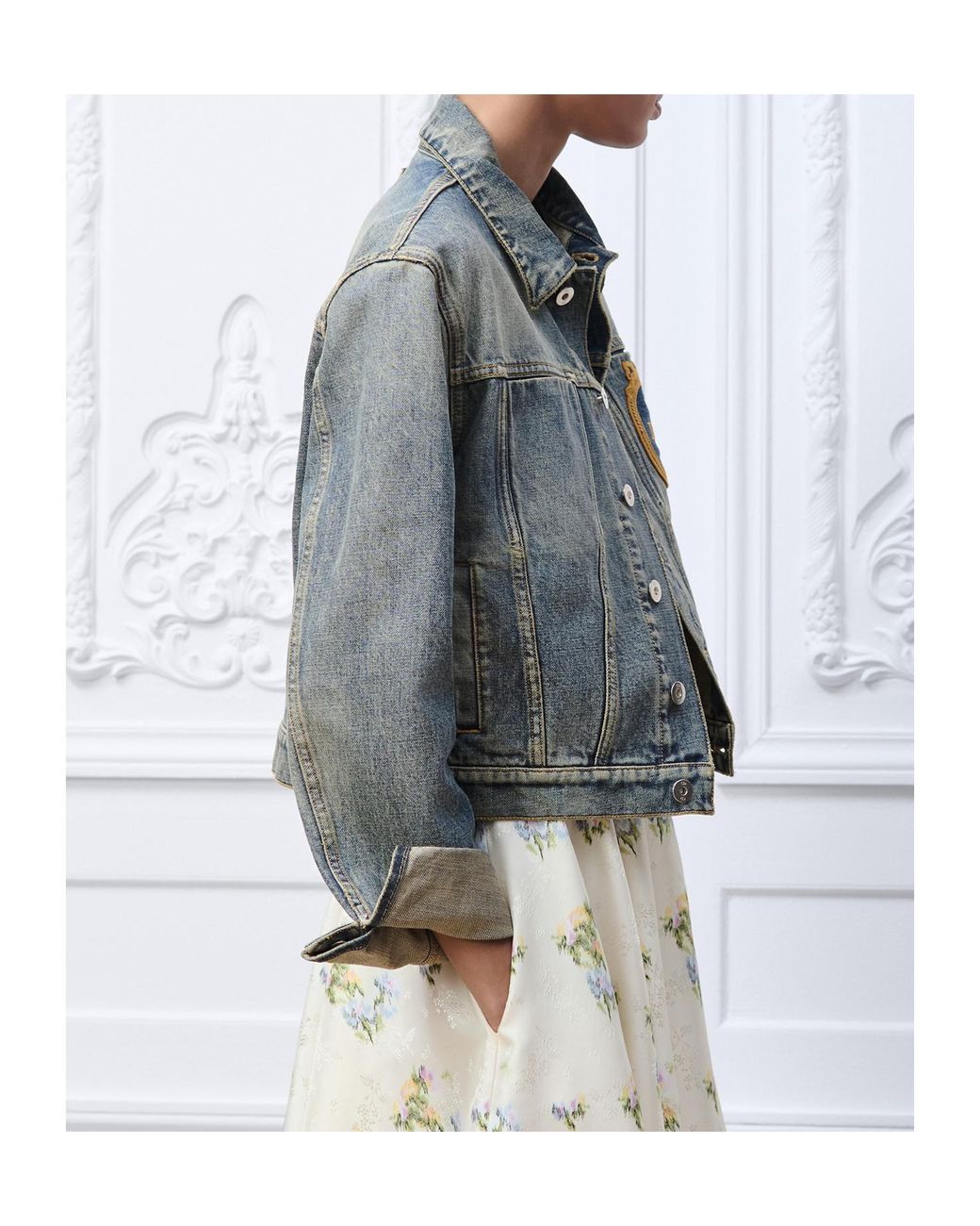 Dior Gray Médaillon Cropped Jacket