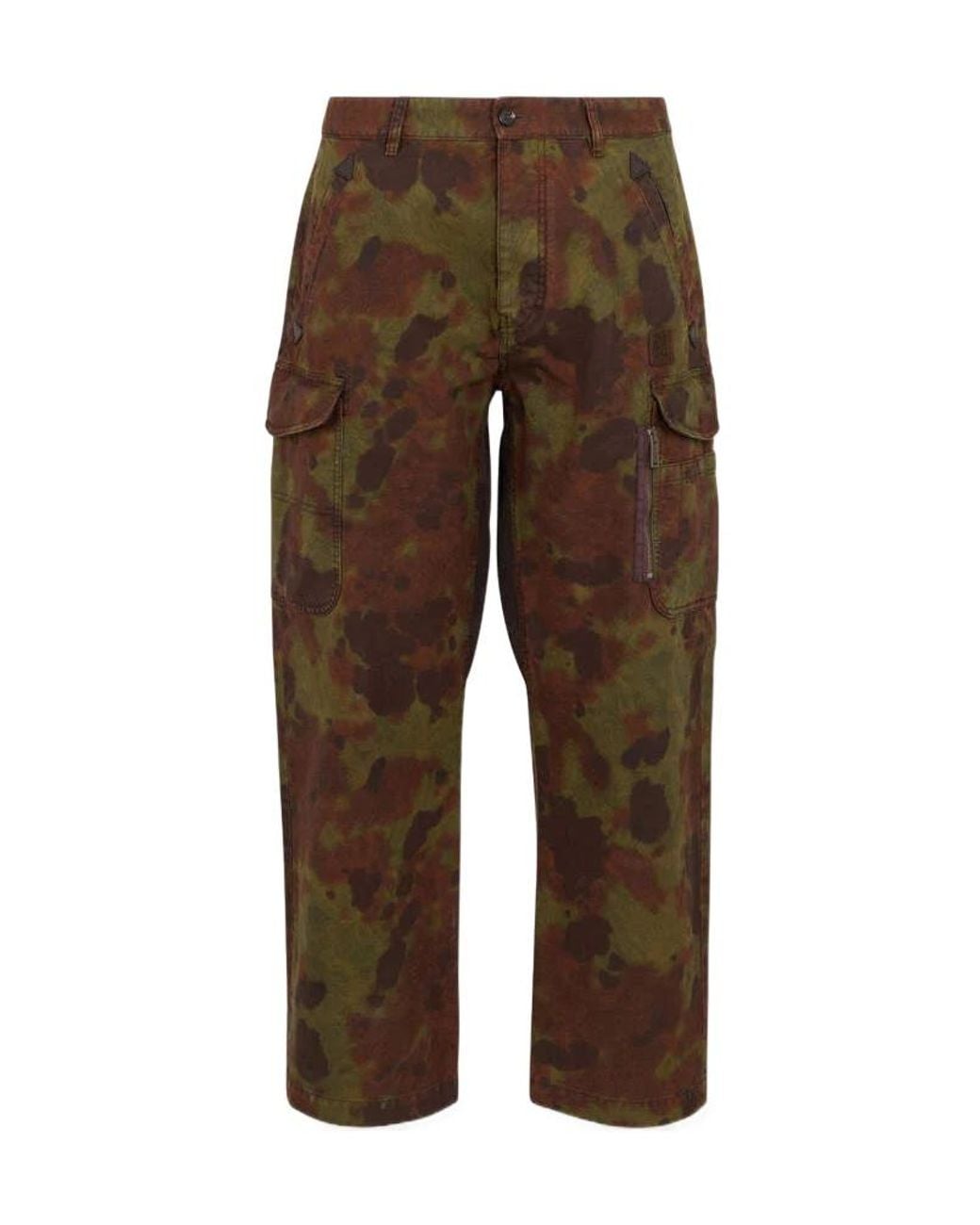 DSquared² Brown Camouflage Cargo Pants for men