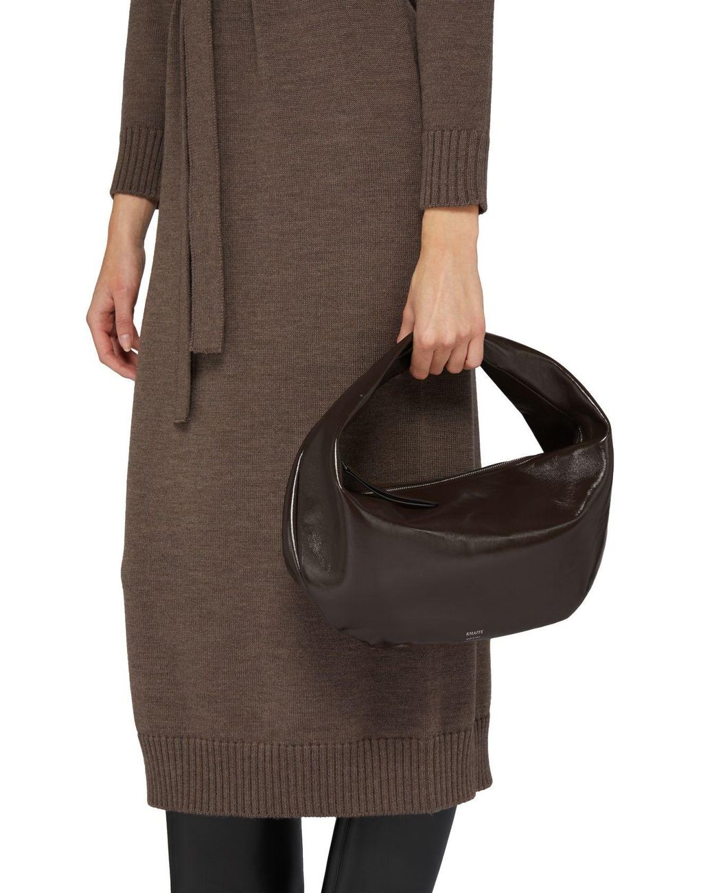 Khaite Black Zipper Tote Bag