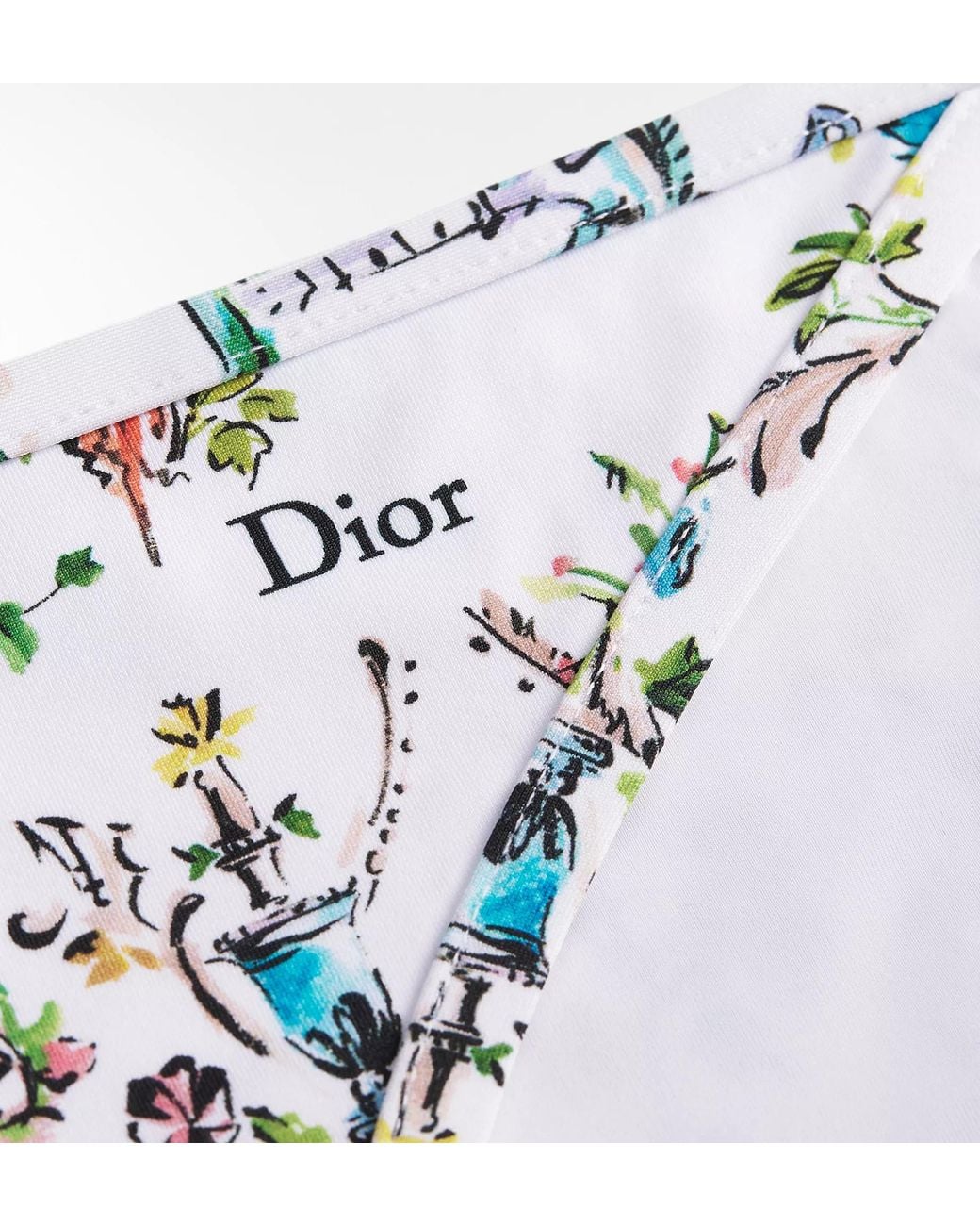 Dior White Iviera Bikini Bottom