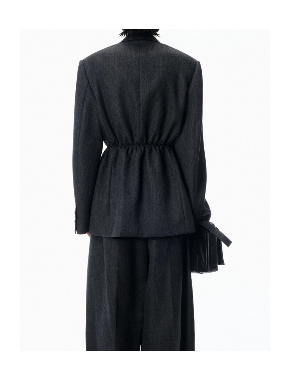 Alexander Wang Blue Single-Breasted Oversized Blazer