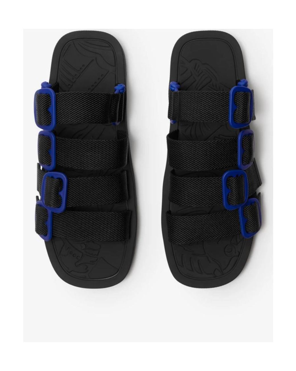 Burberry Blue Nylon Strap Sandals for men