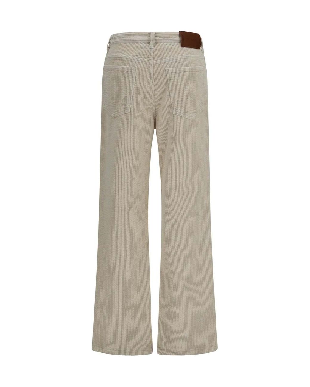 Marni Natural Corduroy Straight-Leg Pants