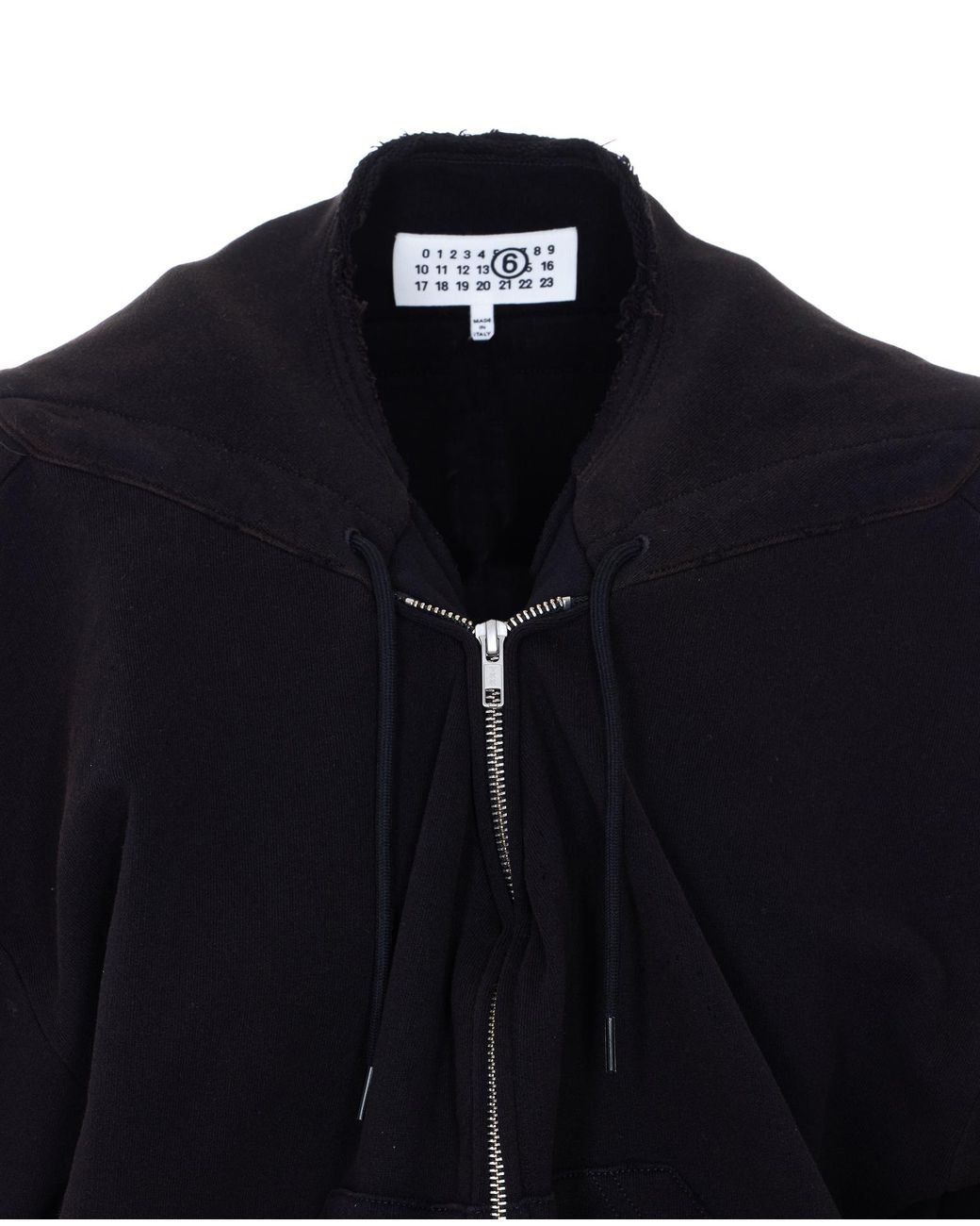 MM6 by Maison Margiela Black Drawstring Hoodie