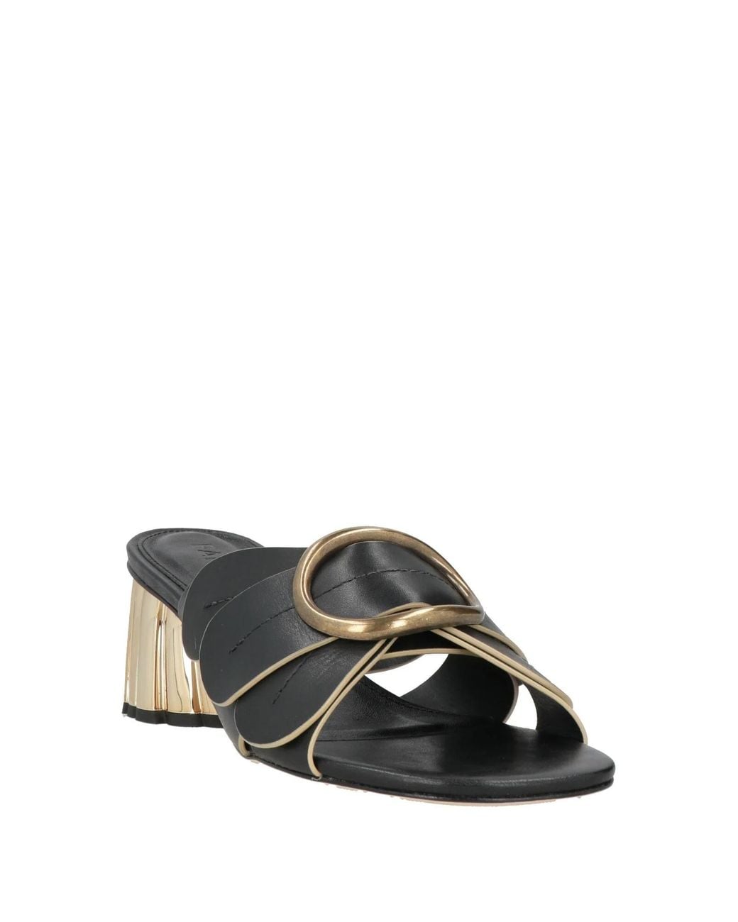 Farm Rio Black Metallic Heel Sandals