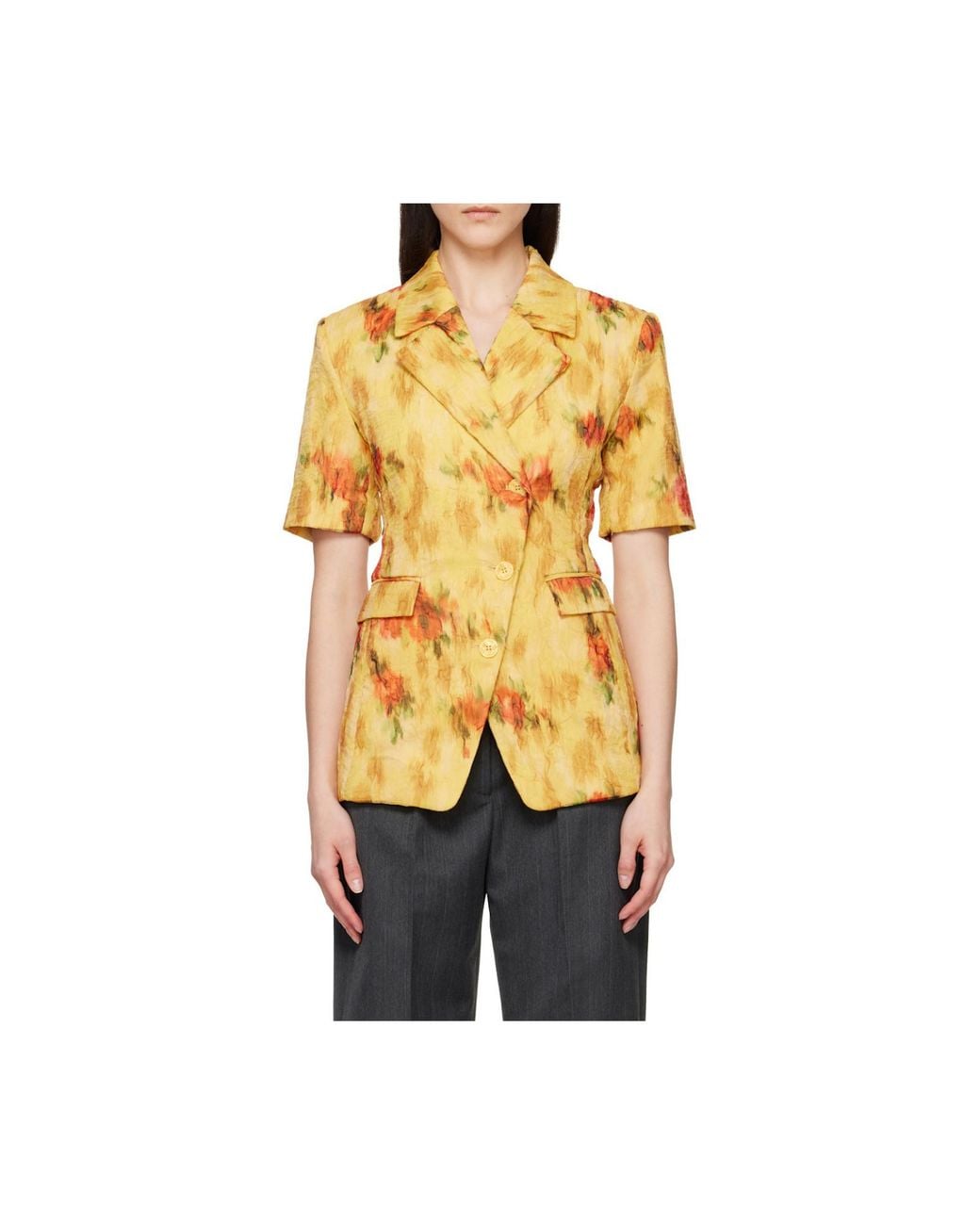 Ganni Yellow Blazer