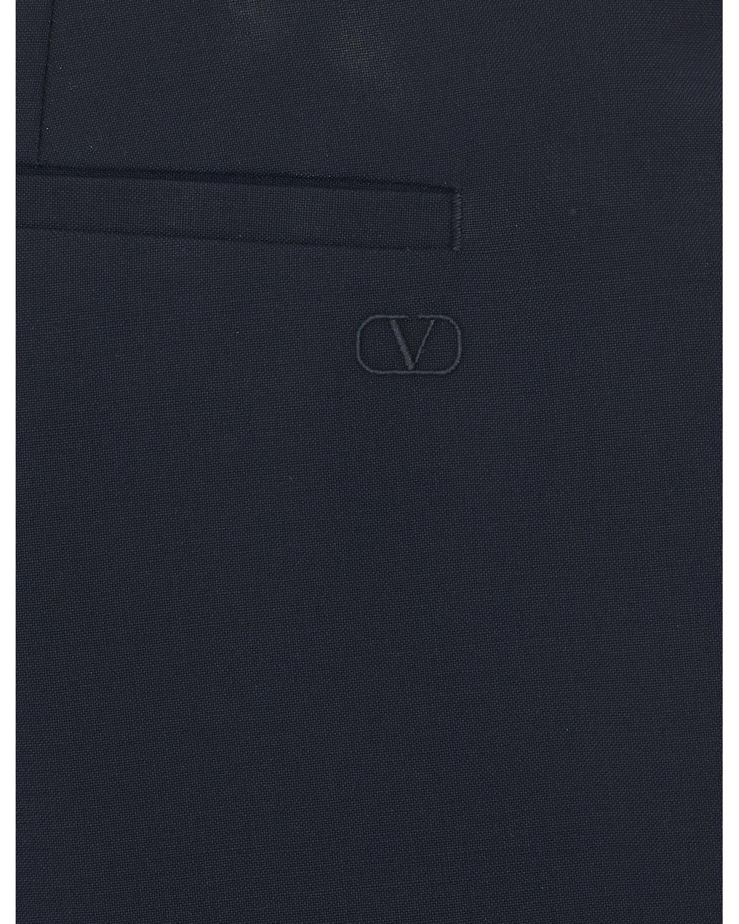 Valentino Blue Pleated Tailored Pants for men