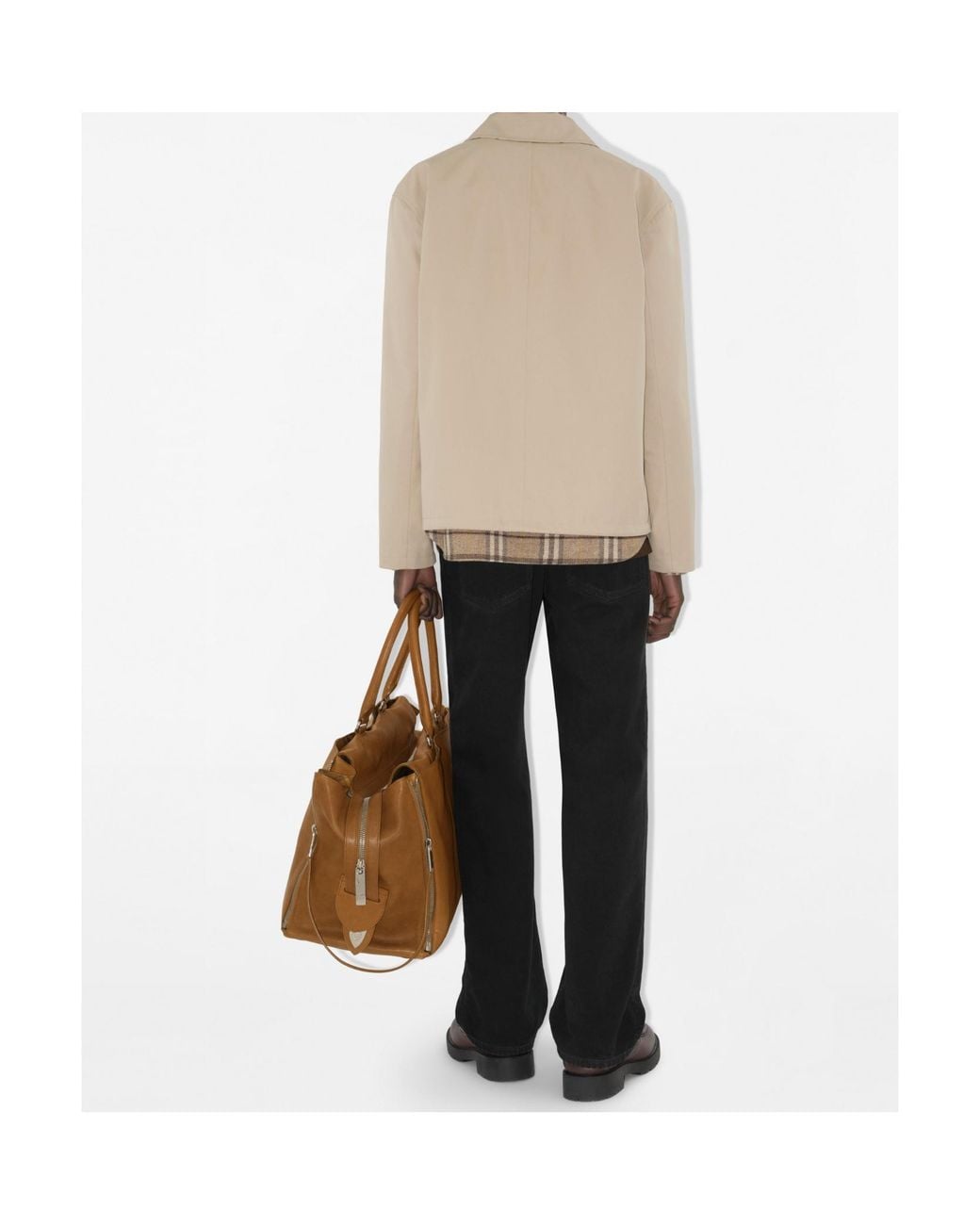 Burberry Natural Ekd Embroidered Gabardine Jacket for men