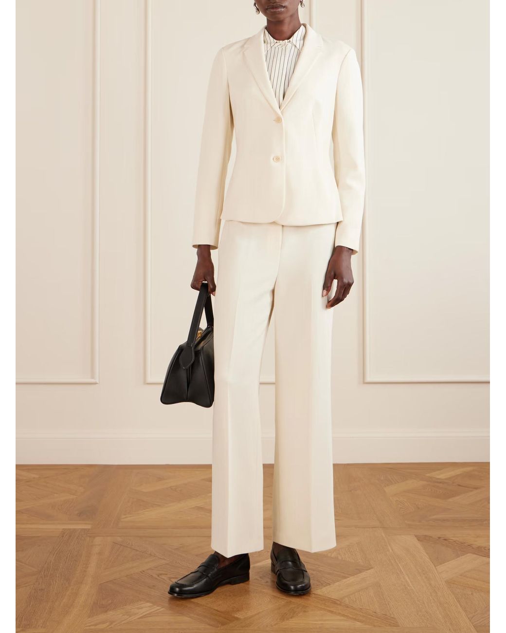 Theory White Long-Sleeved Suit Jacket