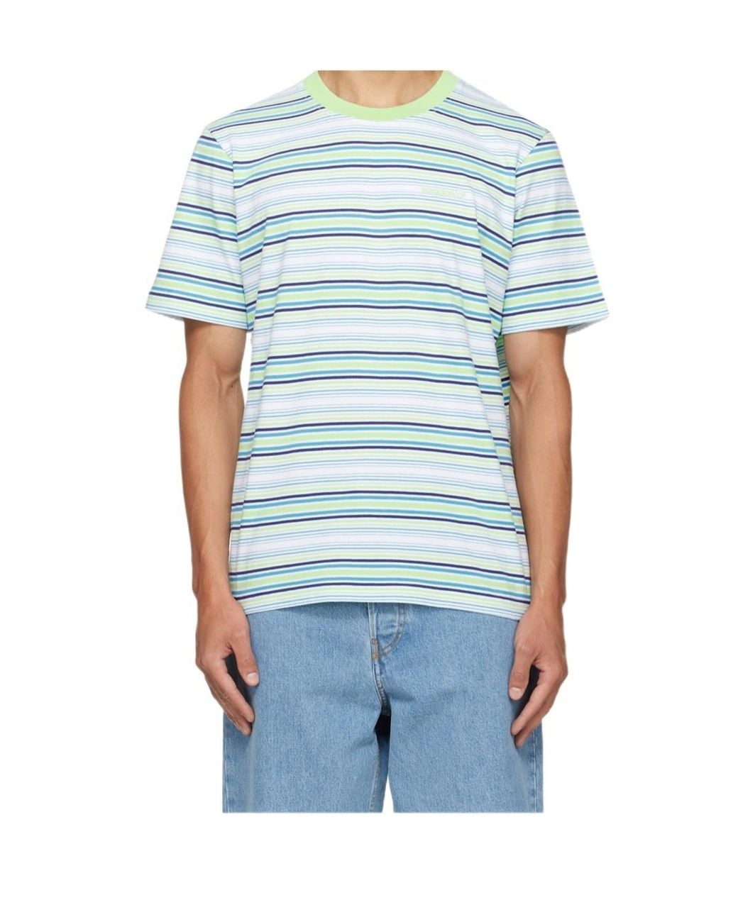 Casablanca Blue Striped T-Shirt for men