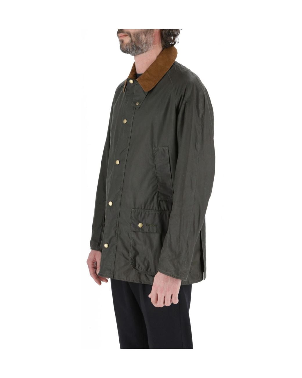 Barbour Gray Ashby Buttoned Long Sleeved Coat for men